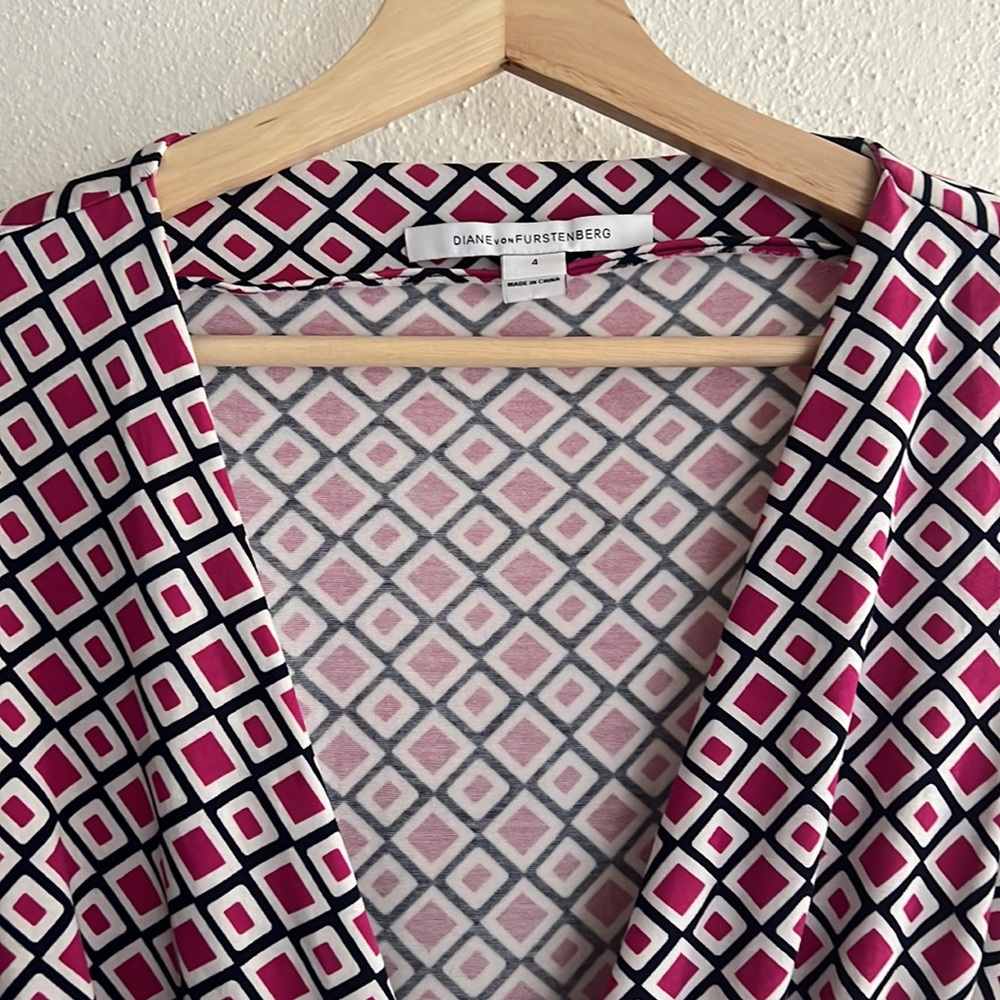 Diane von Furstenberg wrap dress knee length classic closet must have